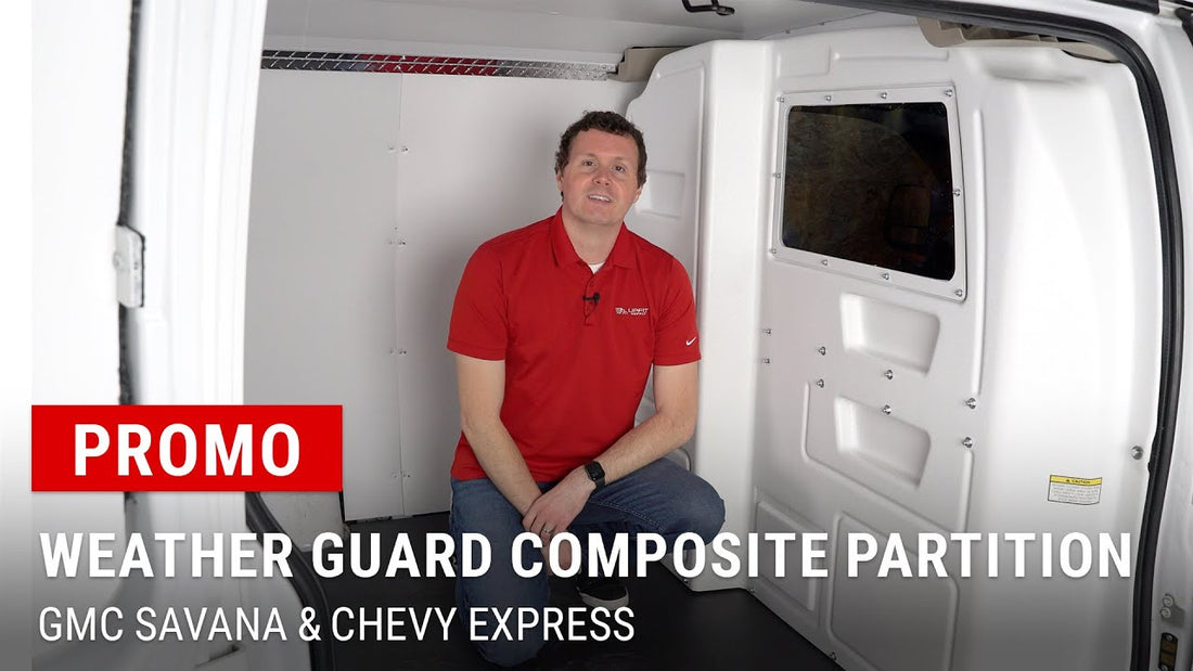 Protect your van with the Weather Guard CabMax Partition for GMC Savana & Chevy Express—safe, quiet, and easy to install.