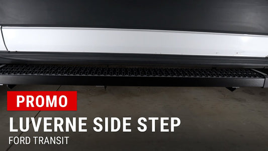 Luverne Side Door Step for Ford Transit vans makes entry easier with a 7-inch deep, non-slip grip step. Durable, and easy to install.