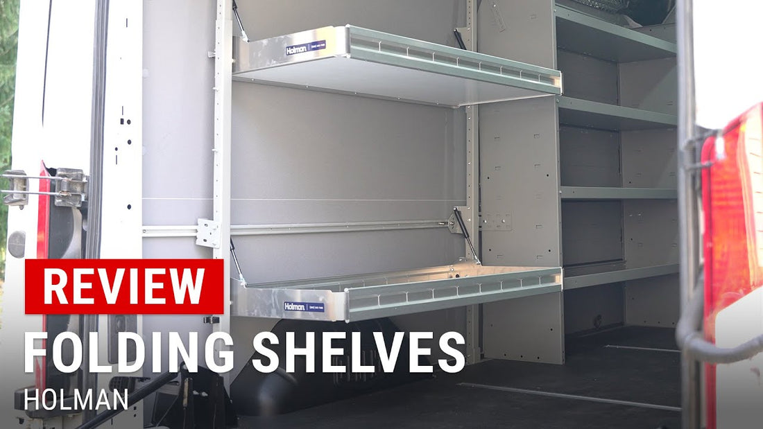 Maximize cargo space with Holman Cargo Van Folding Shelves. Lightweight, durable, and easy to install—a perfect van storage solution.