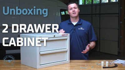 Weather Guard 2 Drawer Cabinet Unboxing: Secure Lockable Storage for Your Van Shelving
