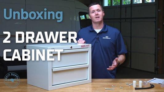 Weather Guard 2 Drawer Cabinet Unboxing: Secure Lockable Storage for Your Van Shelving