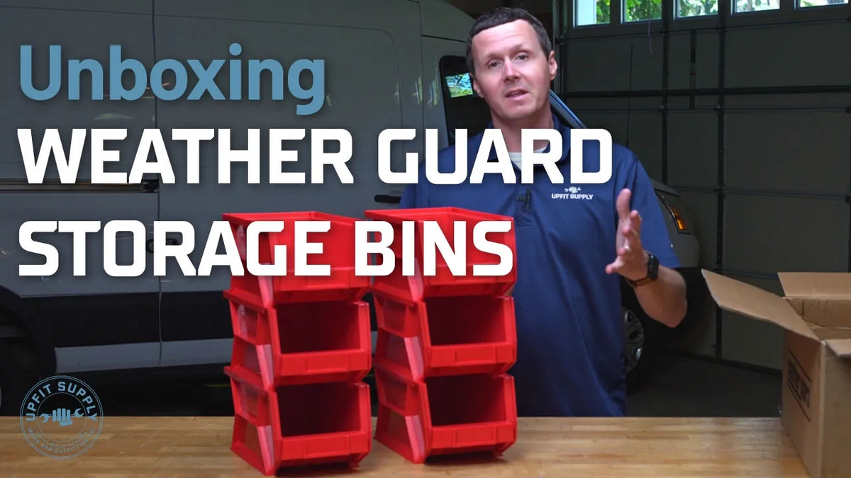 Unboxing Weather Guard Plastic Bins for 13.5-Inch Deep Shelving