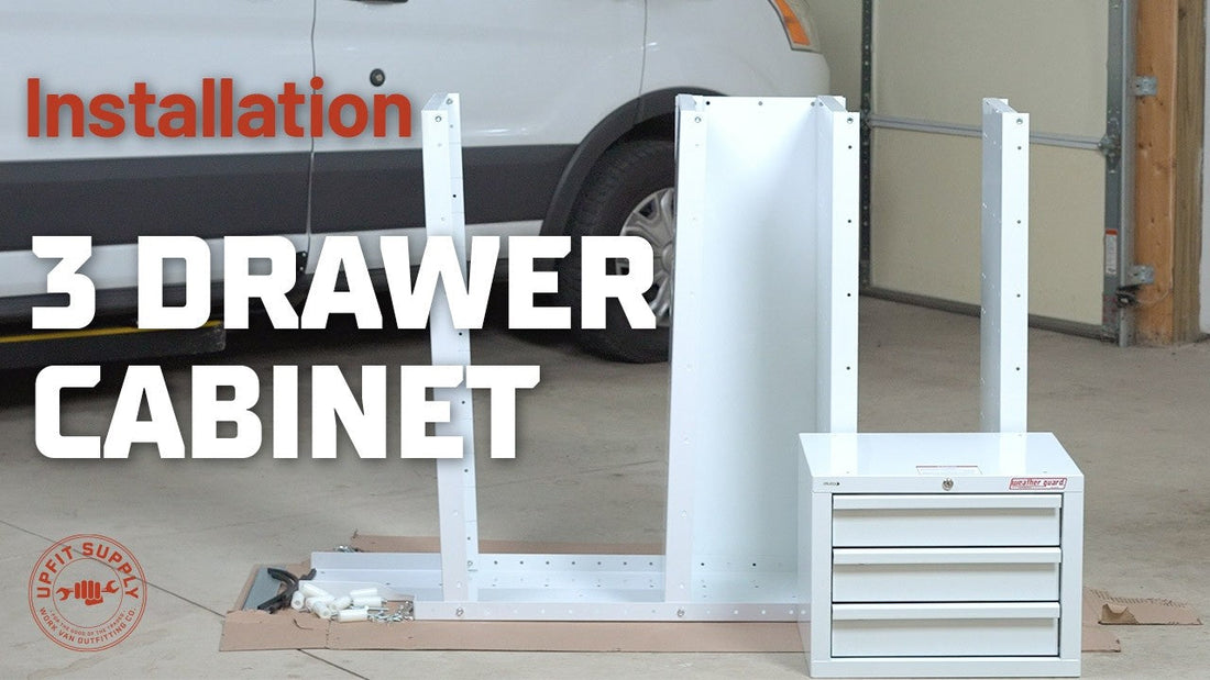Installing the Weather Guard 3-Drawer Cabinet on Van Shelving