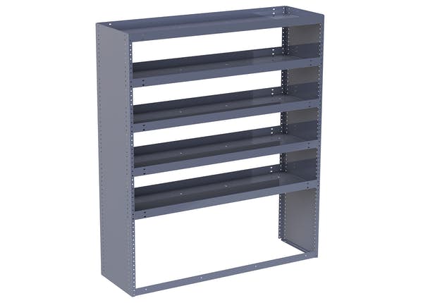 Masterack Steel Shelving Module - 51" W x 60" H x 16" D