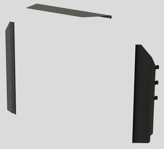 Masterack Steel Partition Attachment Panels, Extra 3" Setback- Full-Size GM Vans