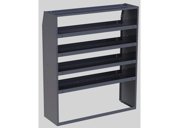Masterack Tapered Steel Shelving Module - 51" W x 60" H x 16" D