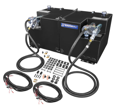Transfer Flow 50/50-Gallon Split Steel Transfer Tank With Pumps - 0800113244