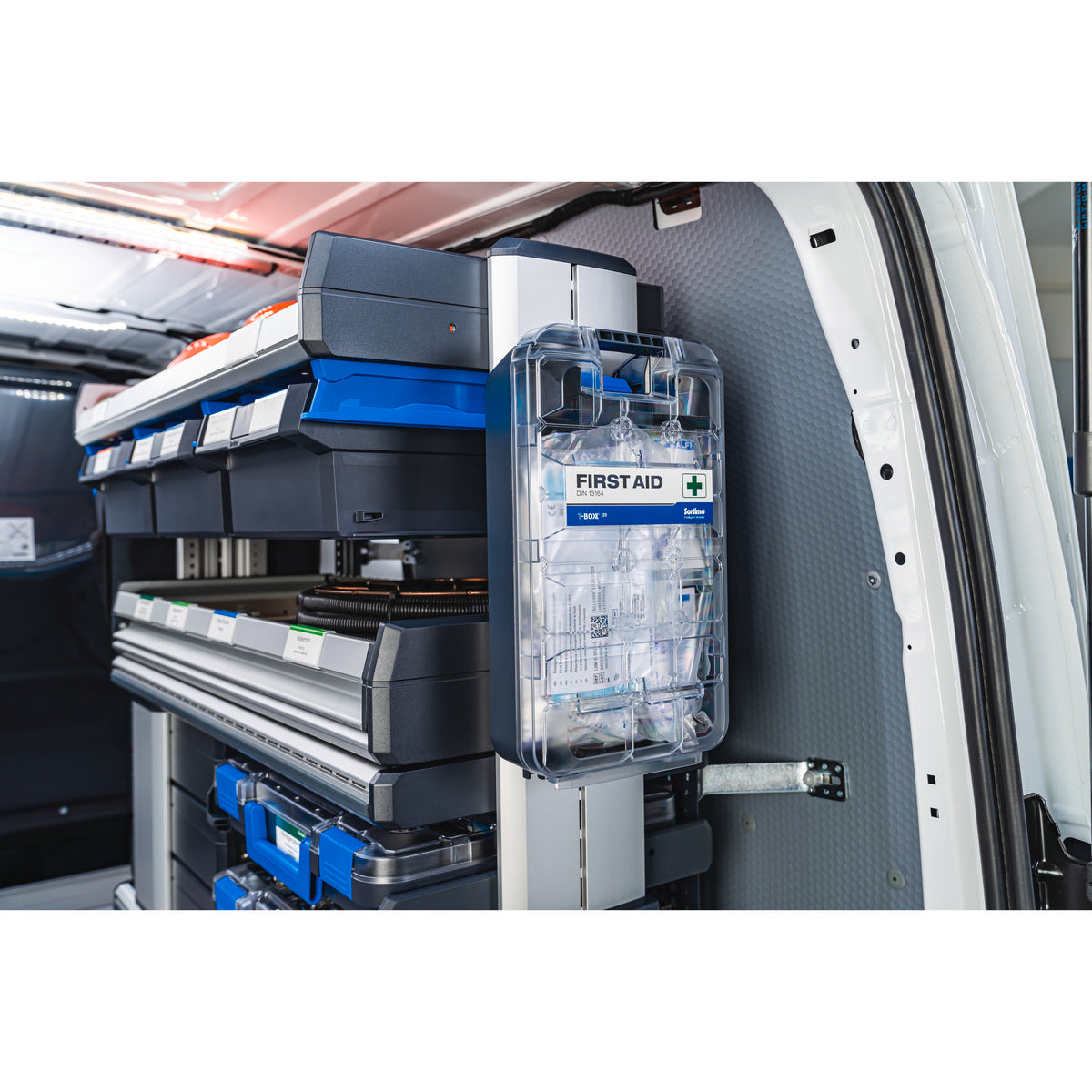 Sortimo T-BOXX 120 Passenger Car First Aid Kit according to DIN 13164