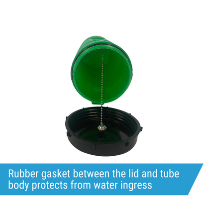 Jonesco Round Document Holder for commercial trucks & vehicles, 3.5" diameter x 12.5" length, green