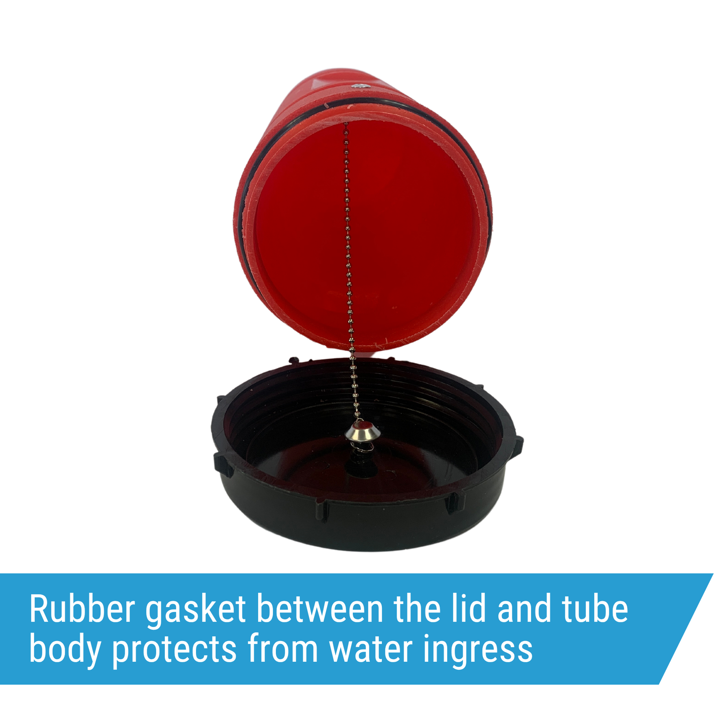 Jonesco Round Document Holder for commercial trucks & vehicles, 3.5" diameter x 12.5" length, red