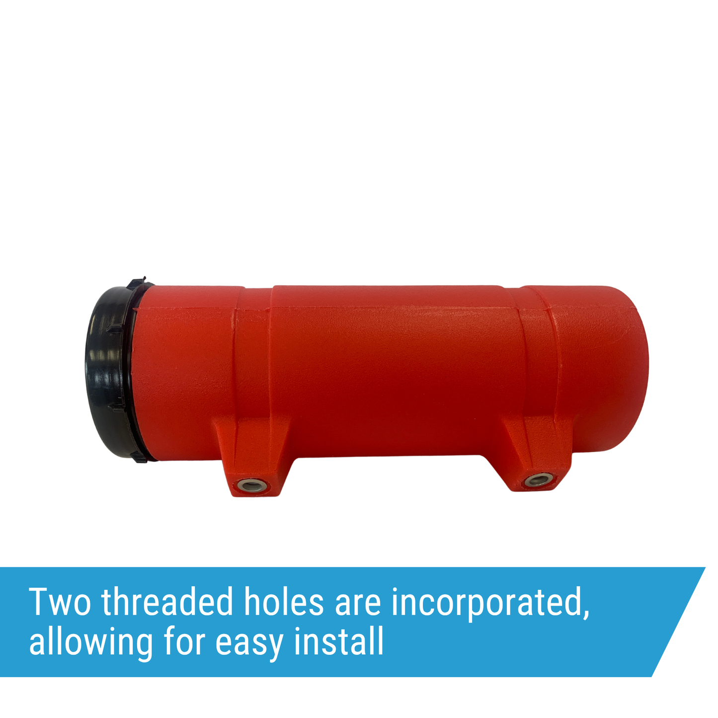 Jonesco Round Document Holder for commercial trucks & vehicles, 3.5" diameter x 12.5" length, red