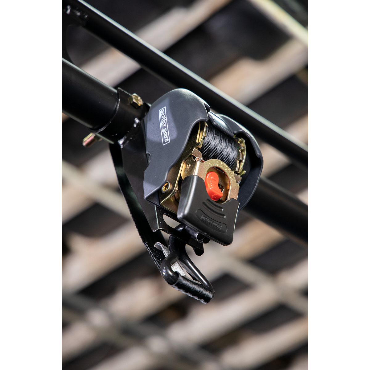 Weather Guard Ratchet Straps w/ Mounting Brackets for Steel Truck Racks (2 Pack)