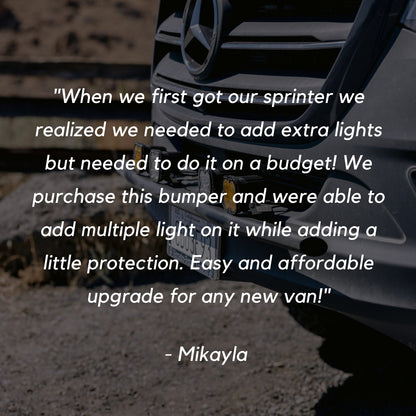 Vanspeed Defender Front Bumper w/ Universal Light Mounts for Mercedes Sprinter 144/170 (2019+) - VNSPD-007