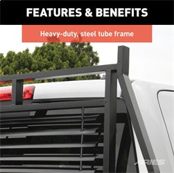 ARIES Classic Heavy-Duty Black Steel Truck Headache Rack Cab Protector for Ford F-250/F-350/F-450 Super Duty (1999-2016) - 111001