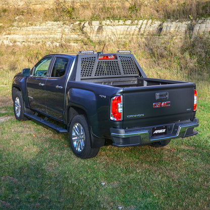 ARIES Switchback Black Aluminum Truck Headache Rack Cab Protector for Chevrolet/GMC Canyon/Colorado (2015-2022) - 1110109