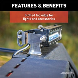 ARIES Switchback Black Aluminum Truck Headache Rack Cab Protector for Ford F-150, F-150 Lightning (2009-2026) - 1110112