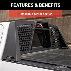 ARIES Switchback Black Aluminum Truck Headache Rack Cab Protector for Ford F-150, F-150 Lightning (2009-2026) - 1110112