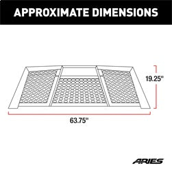 ARIES Switchback Black Aluminum Truck Headache Rack Cab Protector for Toyota Tacoma (2005-2023) - 1110114