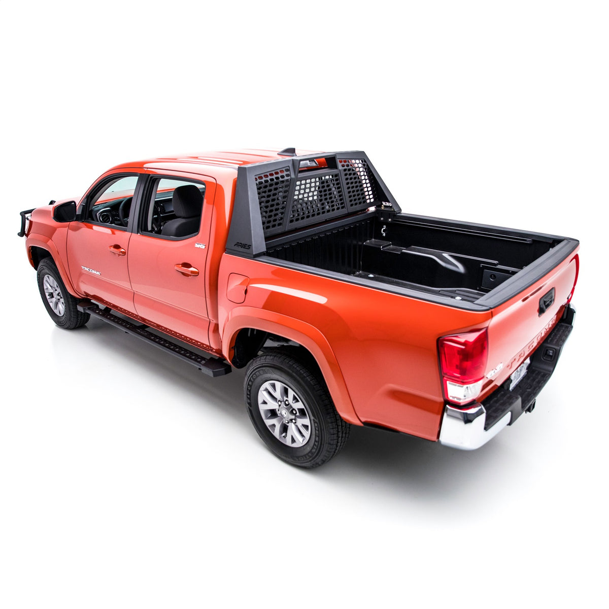 ARIES Switchback Black Aluminum Truck Headache Rack Cab Protector for Toyota Tacoma (2005-2023) - 1110114
