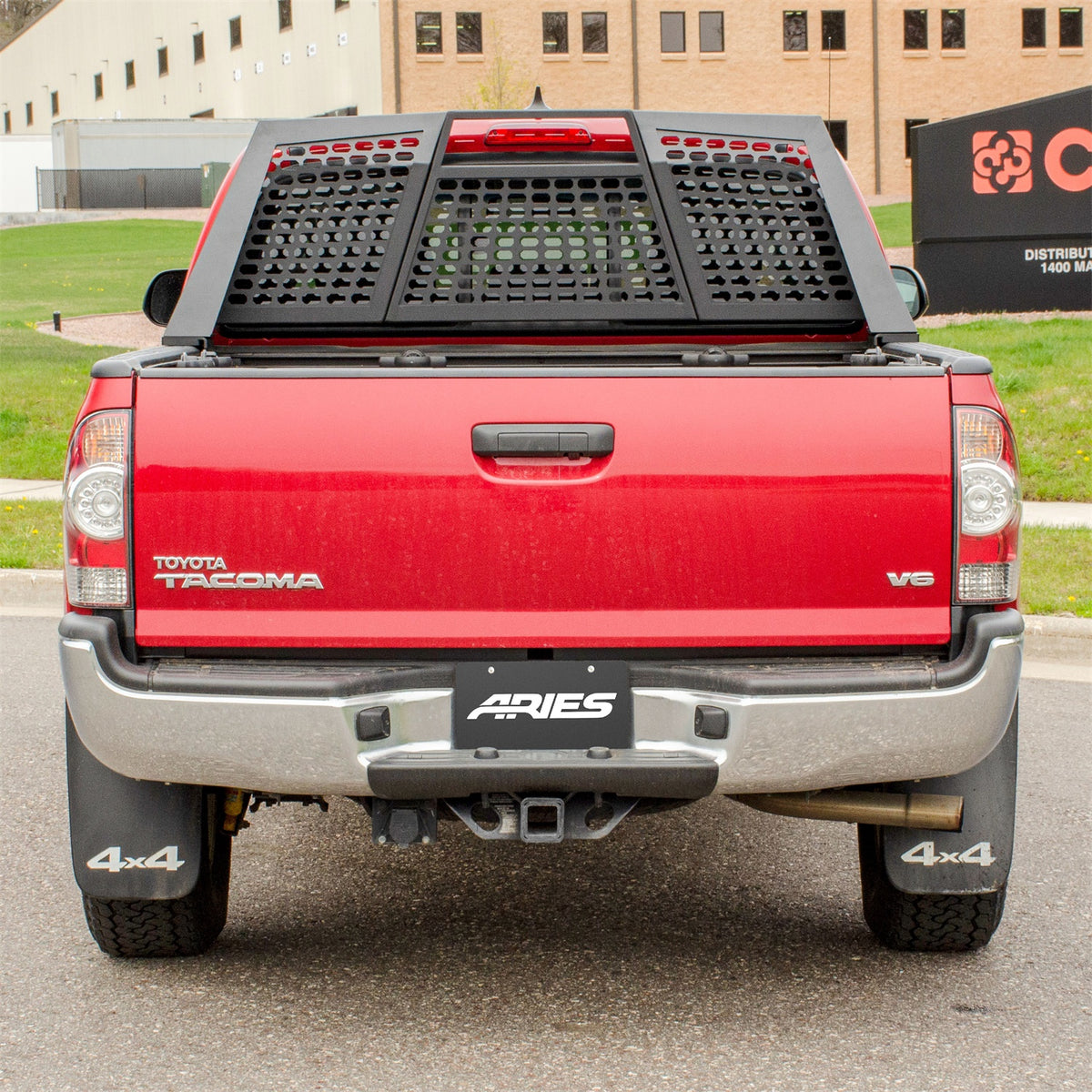 ARIES Switchback Black Aluminum Truck Headache Rack Cab Protector for Toyota Tacoma (2005-2023) - 1110114