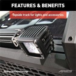 ARIES AdvantEDGE Chrome Aluminum Truck Headache Rack Cab Protector for Chevrolet/GMC Silverado/Sierra 2500 HD, Silverado/Sierra 3500 HD (2007-2019) - 1110205