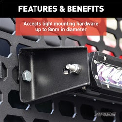 ARIES Headache Rack Light Mounting Brackets - 1110311