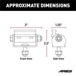 ARIES Base-Mount Light Bar Brackets - 1110312
