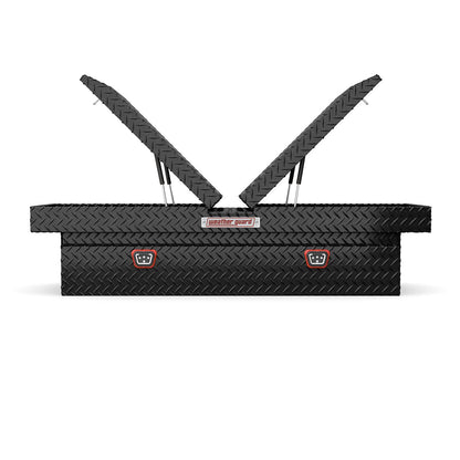Weather Guard Gull Wing Crossover Tool Box Gloss Black Aluminum Extra Wide Model 114-5-04