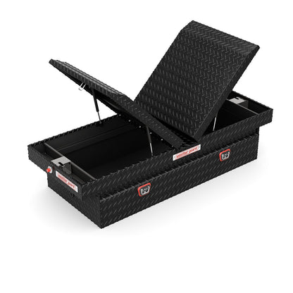 Weather Guard Gull Wing Crossover Tool Box Gloss Black Aluminum Extra Wide Model 114-5-04
