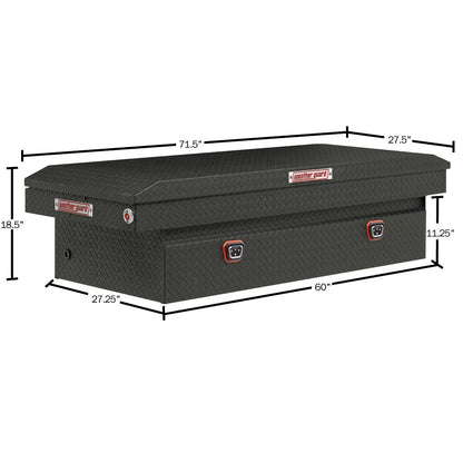 Weather Guard Crossover Tool Box Textured Matte Black Aluminum Extra Wide Model 117-52-04