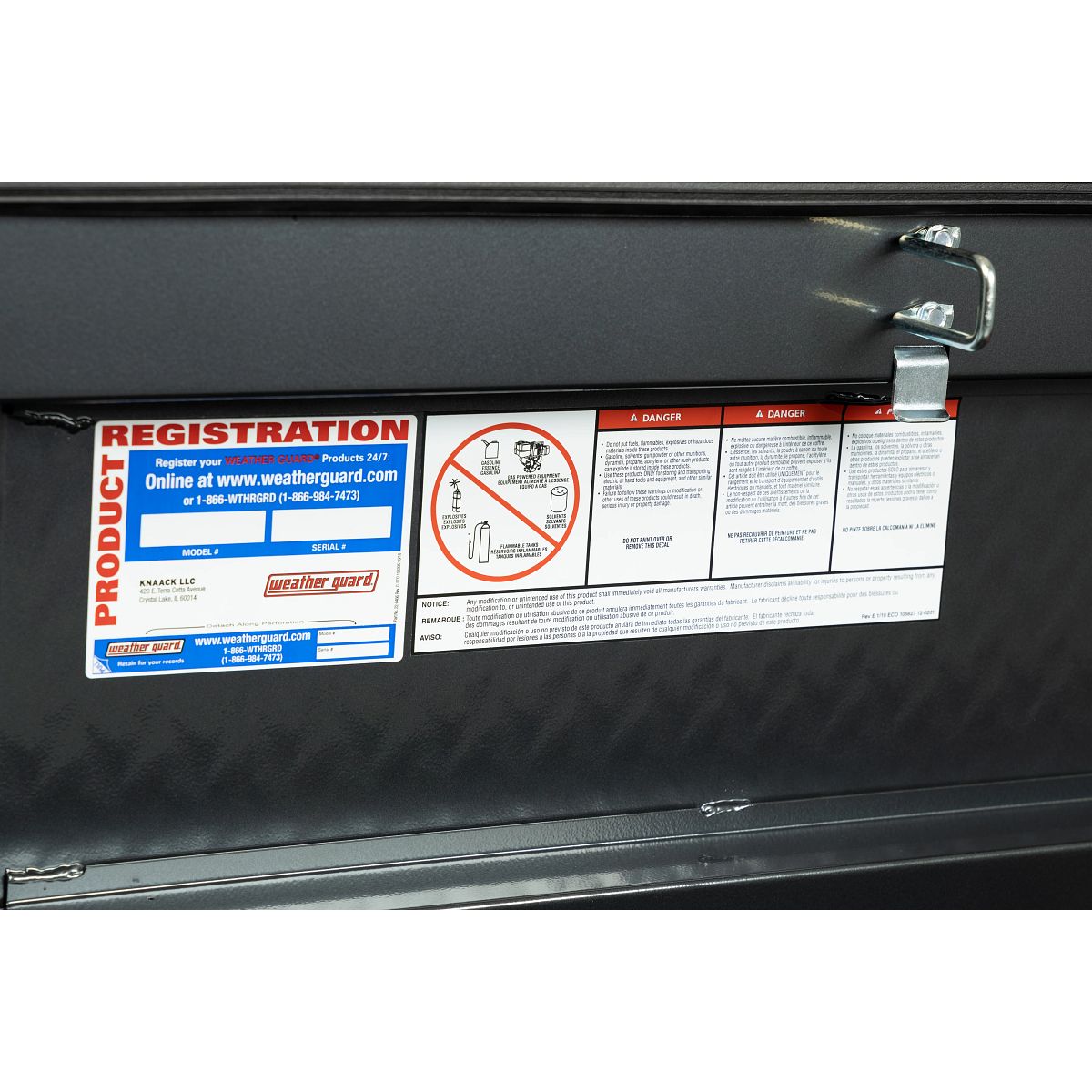 Weather Guard Crossover Tool Box Gun Metal Gray Aluminum Extra Wide Model 117-6-04