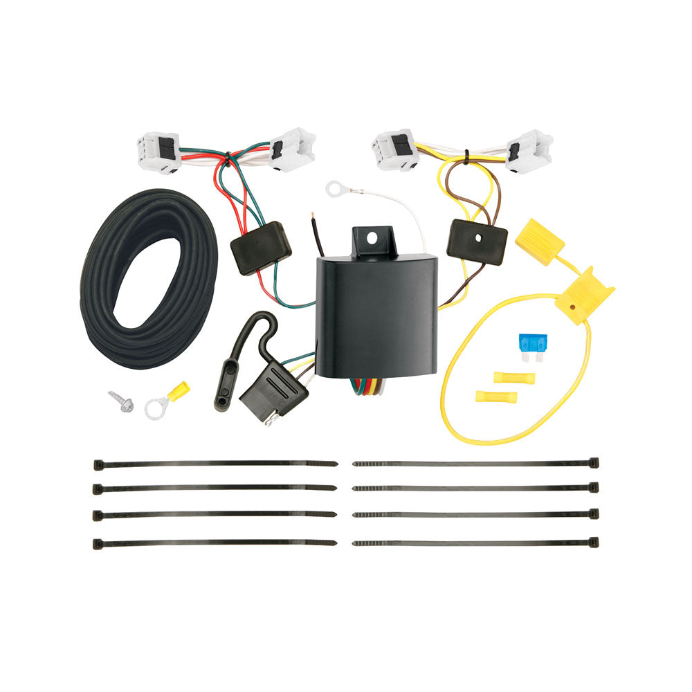 T-One® T-Connector Harness, 4-Way Flat, Compatible with Chevrolet City Express & Nissan NV200
