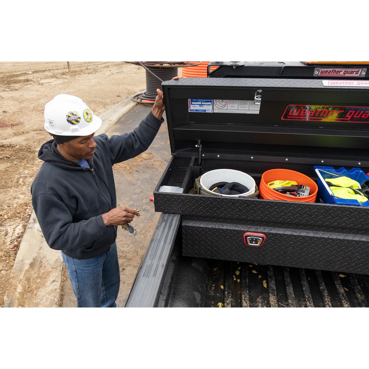 Weather Guard Crossover Tool Box Textured Matte Black Aluminum Standard Model 127-52-04