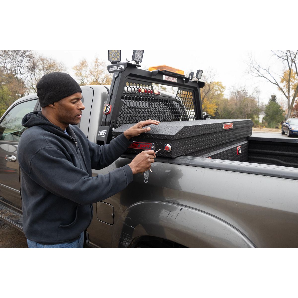 Weather Guard Crossover Tool Box Textured Matte Black Aluminum Standard Model 127-52-04