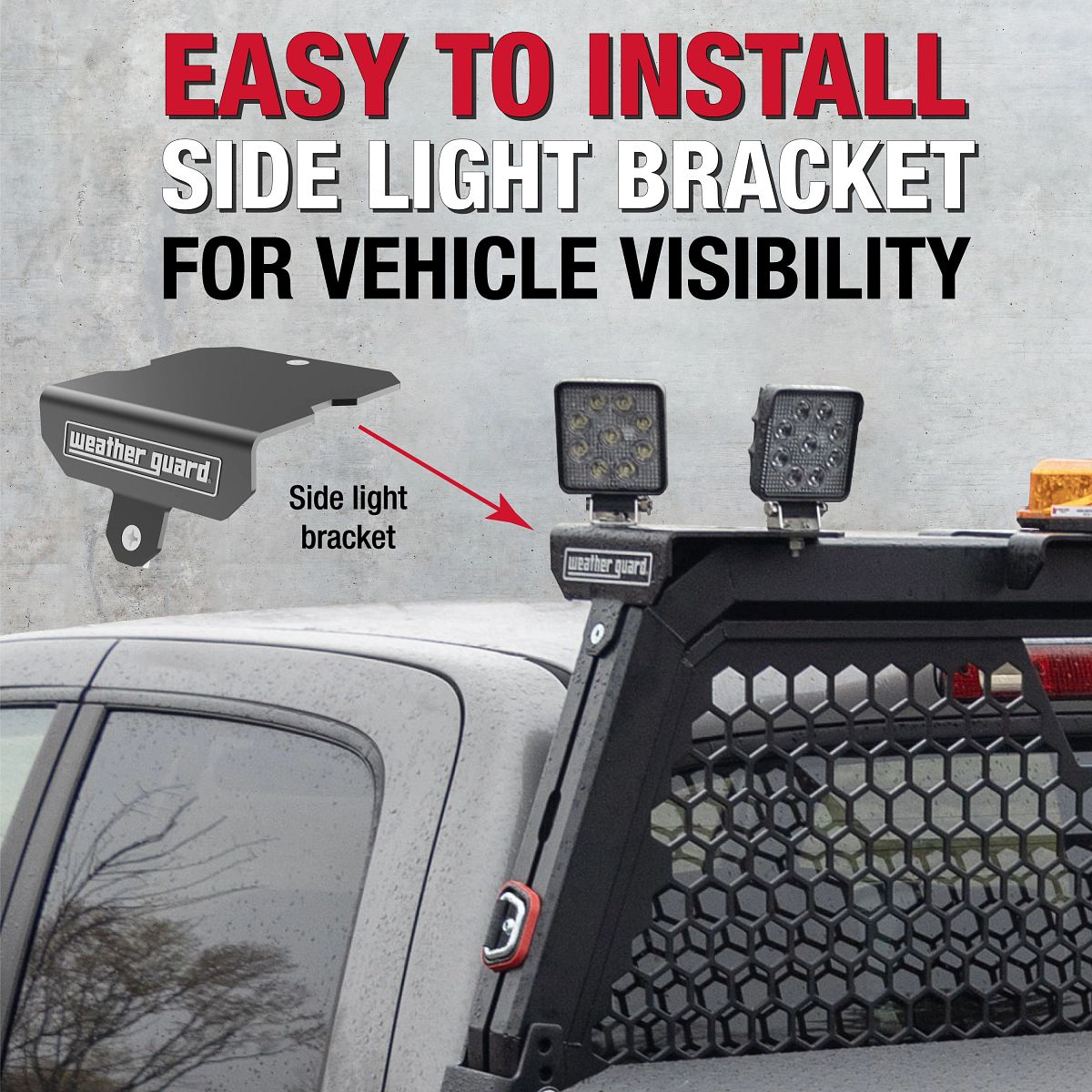 Weather Guard Headache Rack Side Light Bracket (2 Pack)