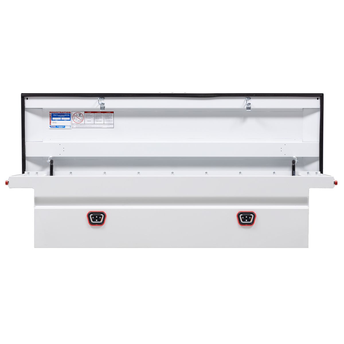 Weather Guard Crossover Tool Box White Steel Low Profile Model 120-3-04