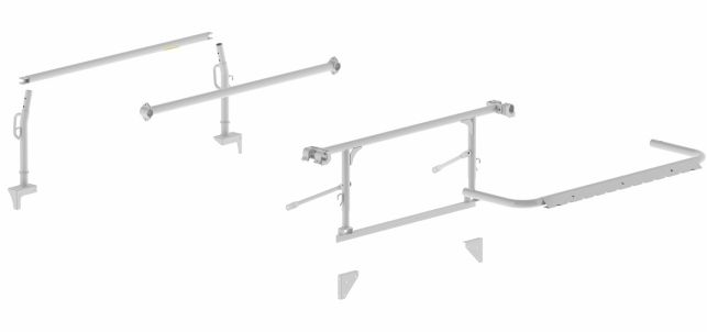 Holman The Pro Rack Leg & Crossbar Kit - Service Bodies, White
