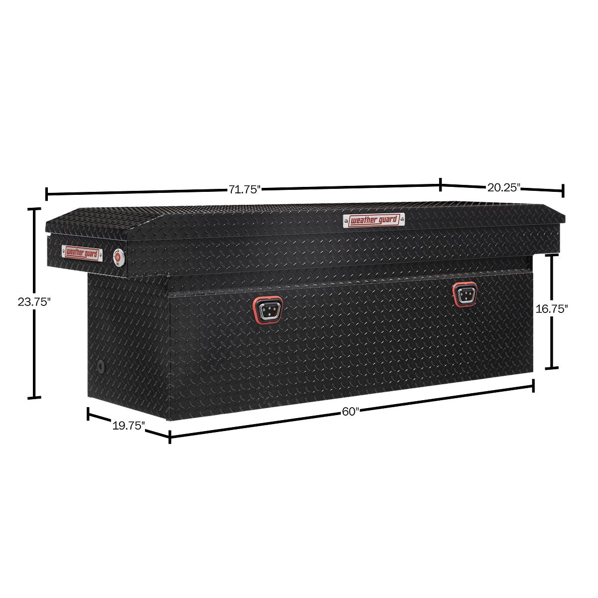 Weather Guard Crossover Tool Box Gloss Black Aluminum Deep Model 123-5-04