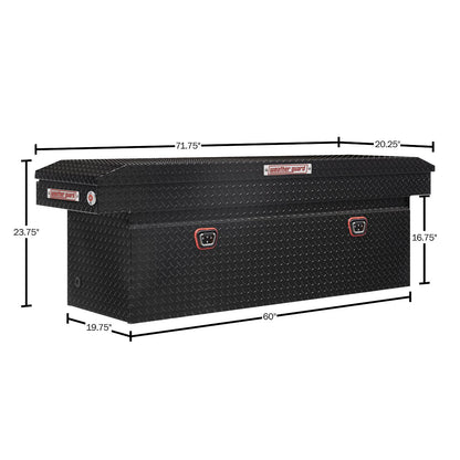 Weather Guard Crossover Tool Box Gloss Black Aluminum Deep Model 123-5-04
