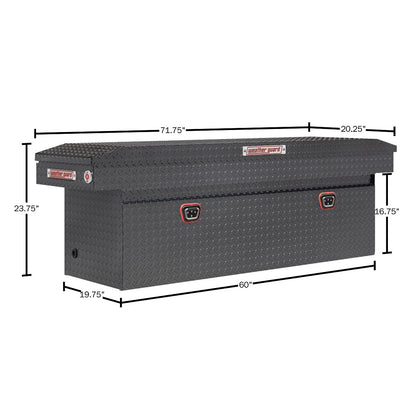 Weather Guard Crossover Tool Box Gun Metal Gray Aluminum Deep Model 123-6-04