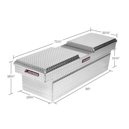 Weather Guard Gull Wing Crossover Tool Box Aluminum Standard Model 124-0-04