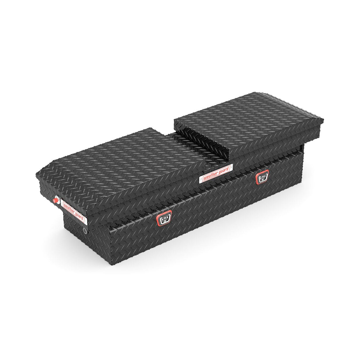 Weather Guard Gull Wing Crossover Tool Box Gloss Black Aluminum Standard Model 124-5-04