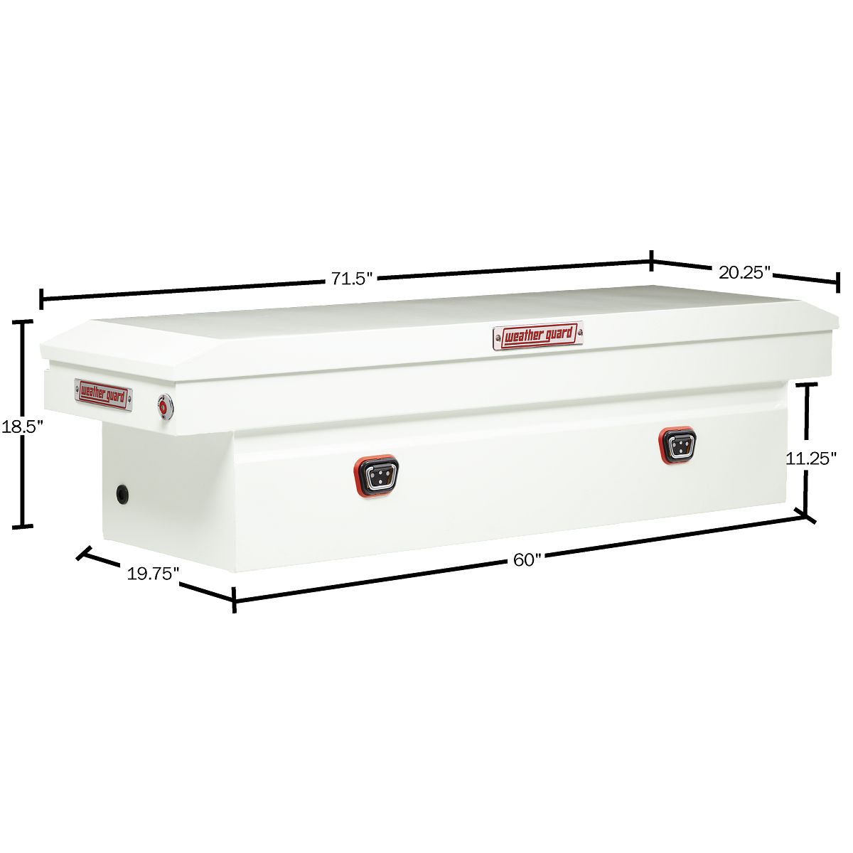Weather Guard Crossover Tool Box White Steel Standard Model 126-3-04