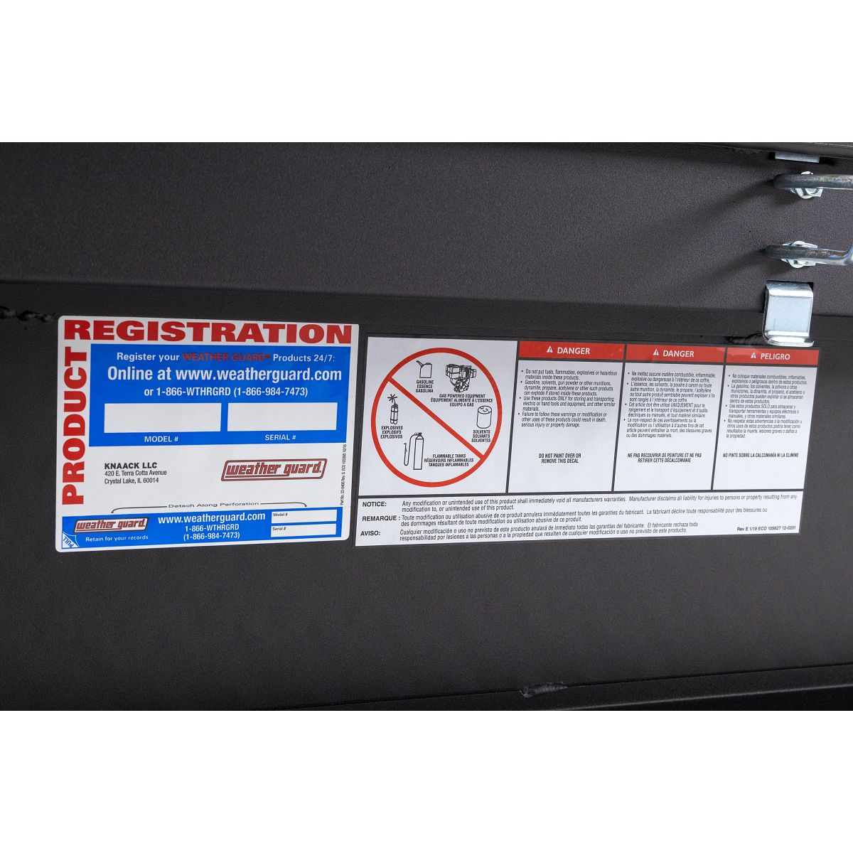 Weather Guard Crossover Tool Box Textured Matte Black Aluminum Standard Model 127-52-04