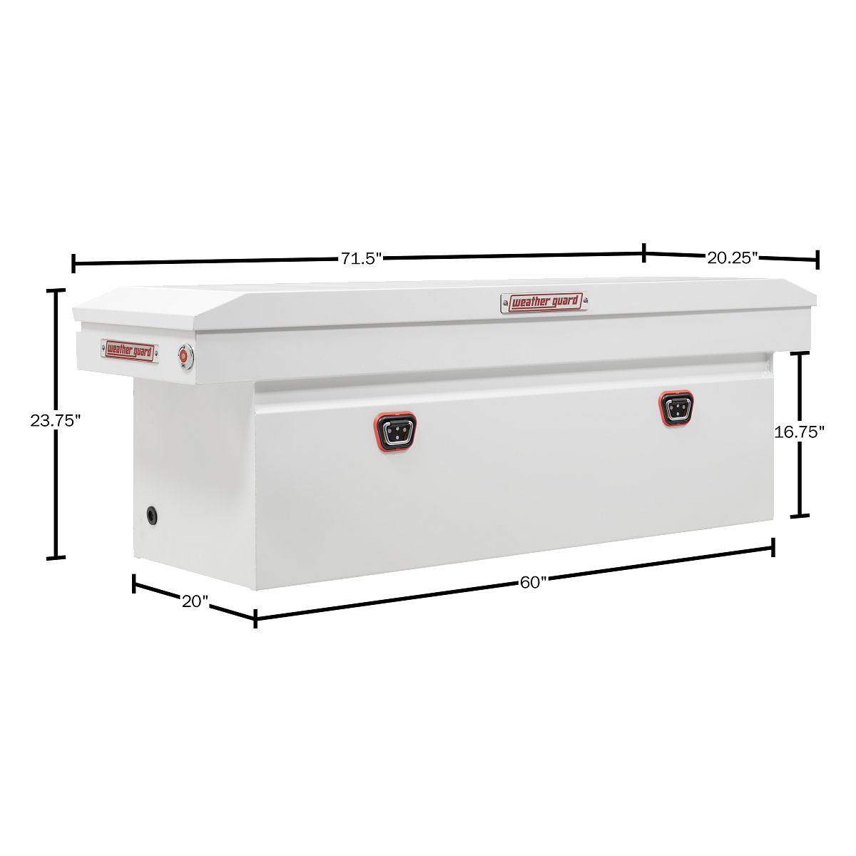 Weather Guard Crossover Tool Box White Steel Deep Model 128-3-04