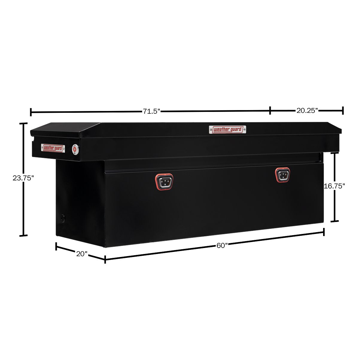 Weather Guard Crossover Tool Box Gloss Black Steel Deep Model 128-5-04