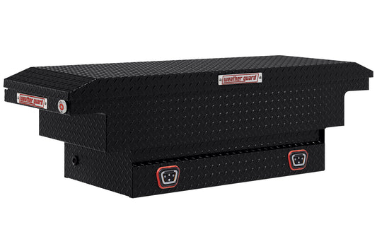 Weather Guard Crossover Tool Box for Mid-Size Trucks Gloss Black Aluminum Low Profile Model 131-5-04