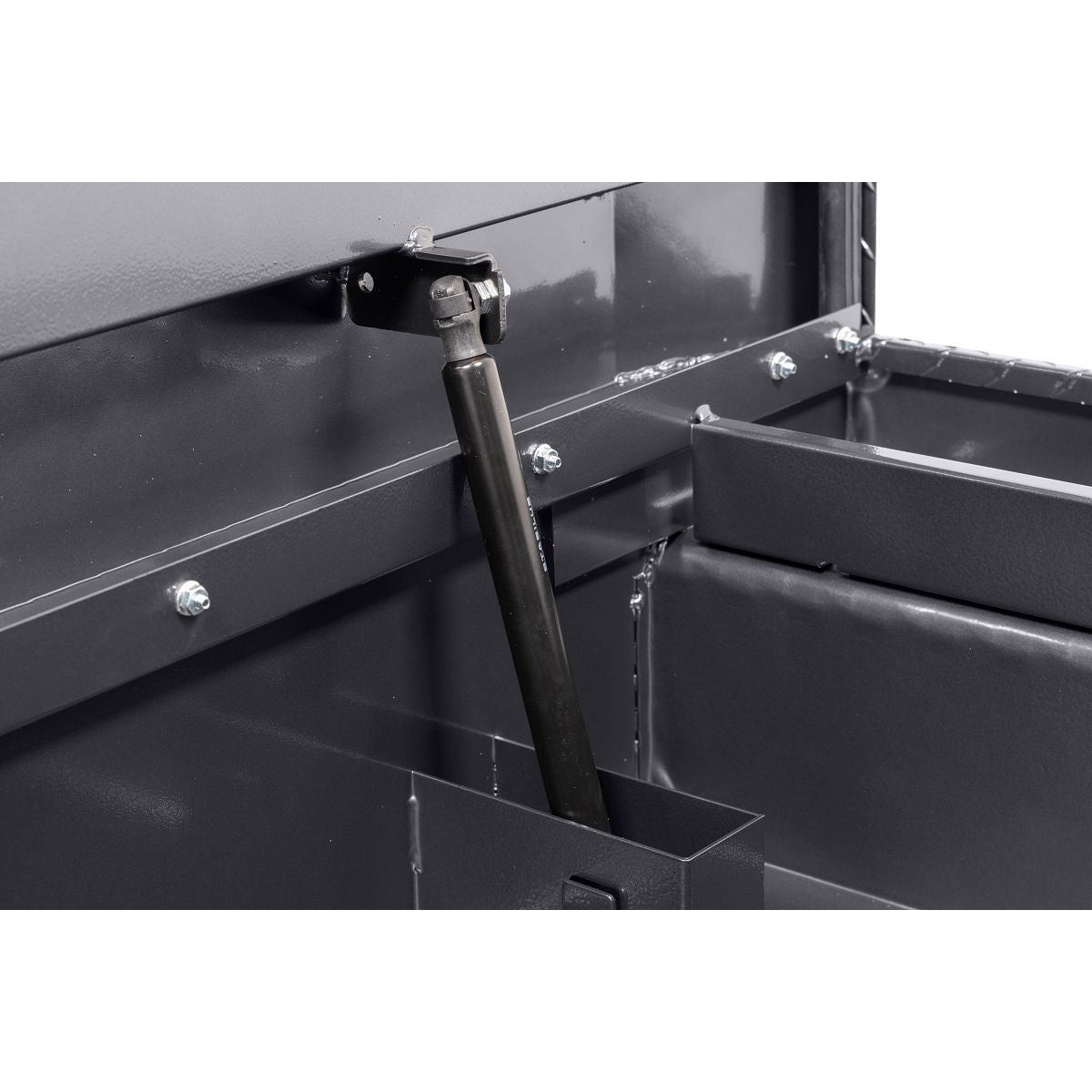 Weather Guard Crossover Tool Box for Mid-Size Trucks Gun Metal Gray Aluminum Low Profile Model 131-6-04
