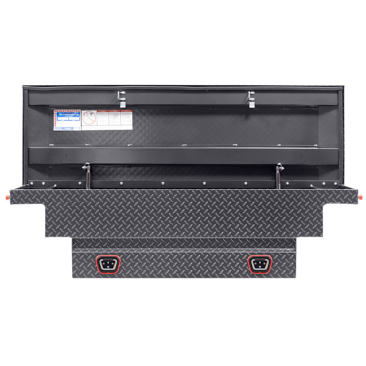 Weather Guard Crossover Tool Box for Mid-Size Trucks Gun Metal Gray Aluminum Low Profile Model 131-6-04