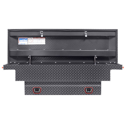 Weather Guard Crossover Tool Box for Mid-Size Trucks Gun Metal Gray Aluminum Low Profile Model 131-6-04